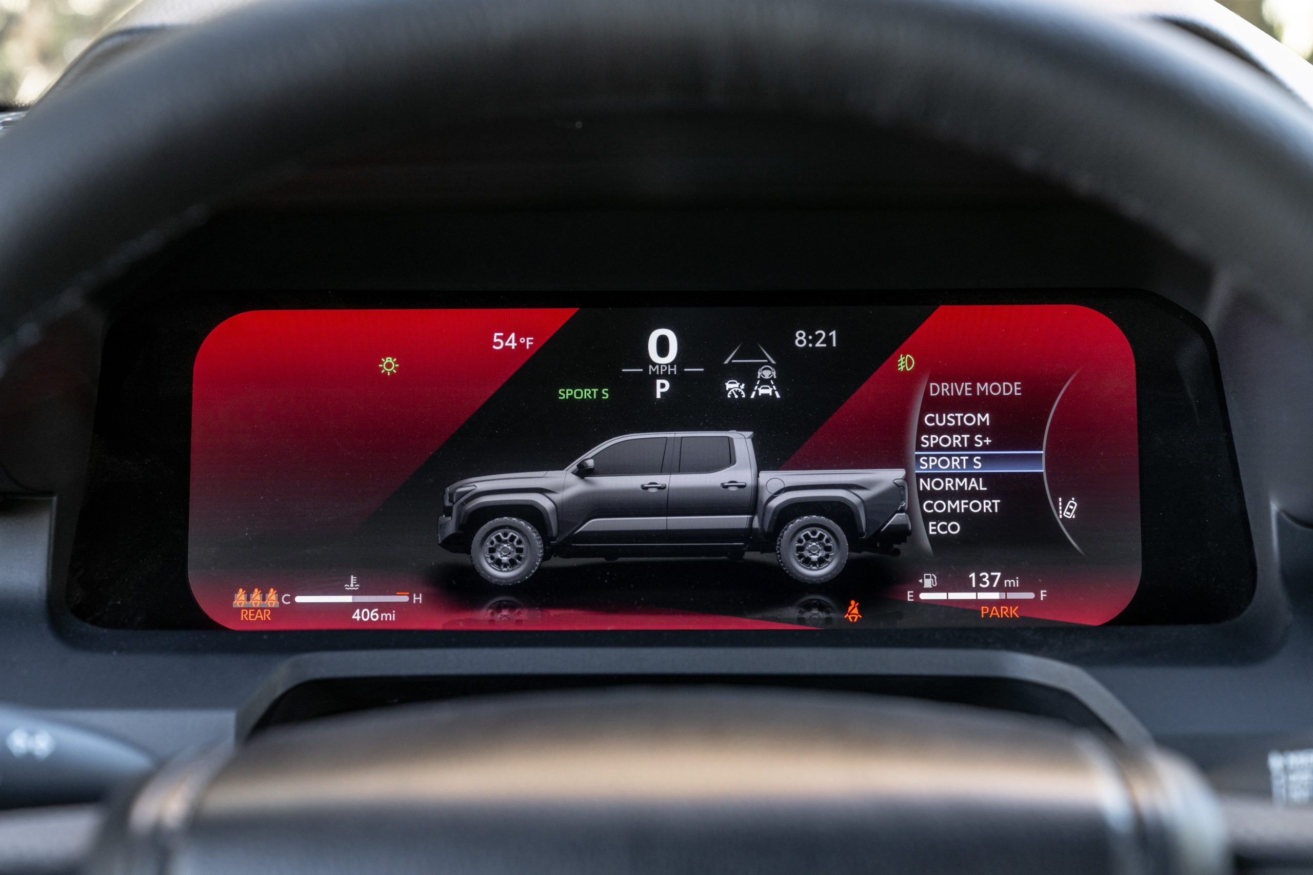 2026 Toyota Tacoma digital gauge cluster