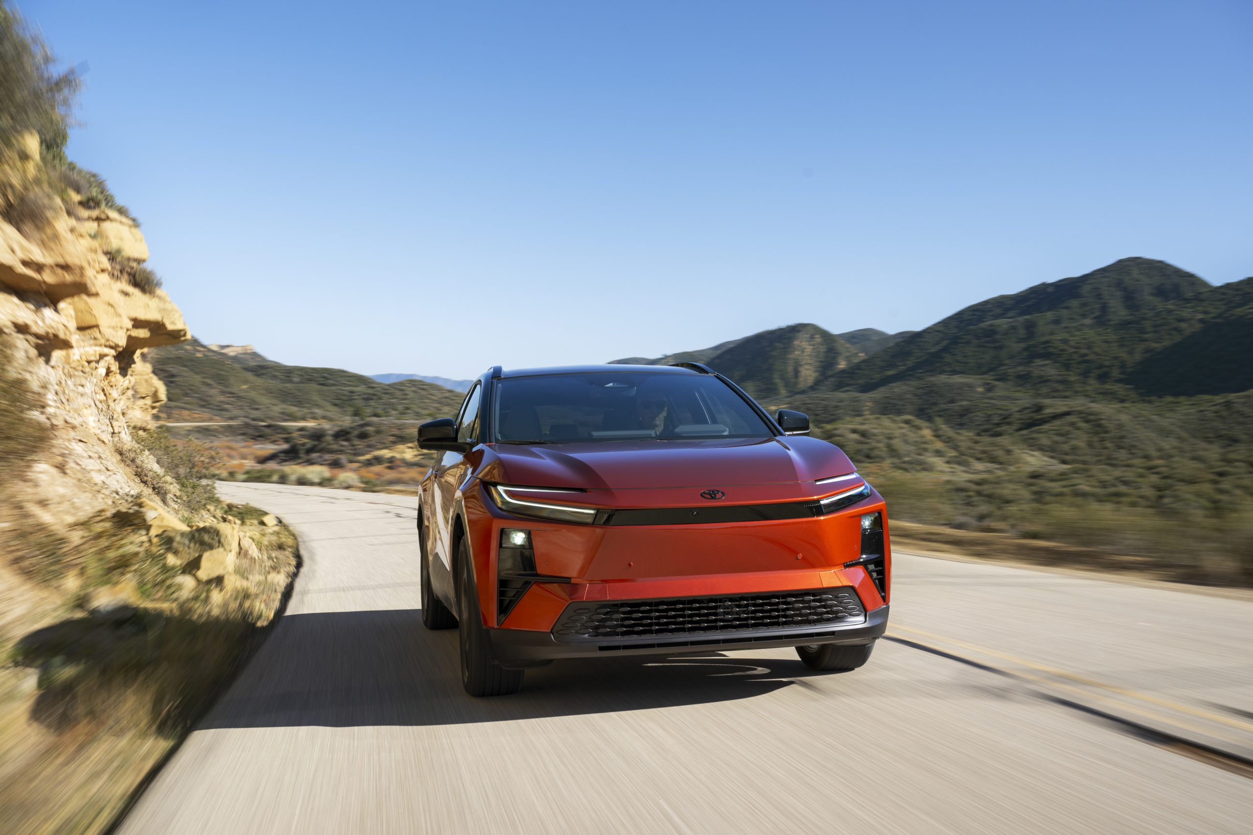 2027 Toyota C-HR driving on a mountain road