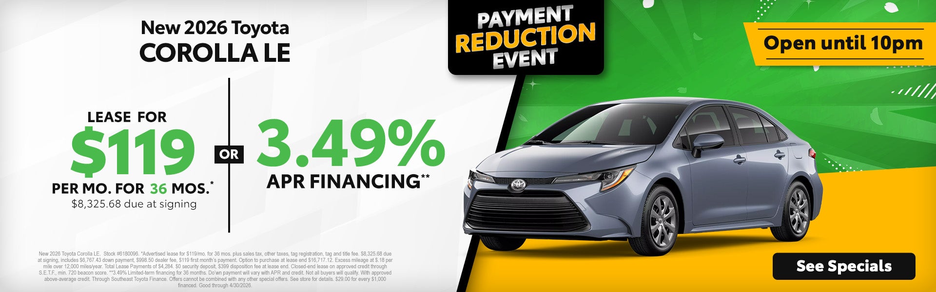 2026 Toyota Corolla deals