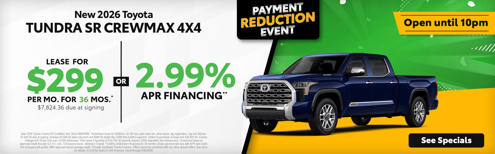 2026 Toyota Tundra deals