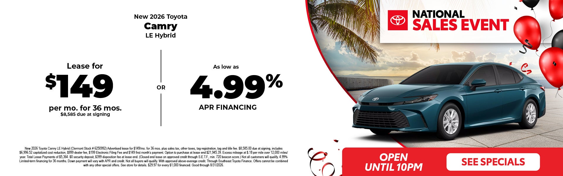 2026 Toyota Camry sale