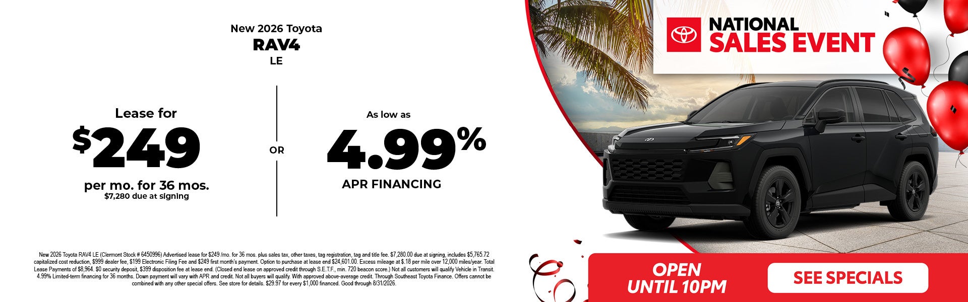 2026 Toyota RAV4 sale