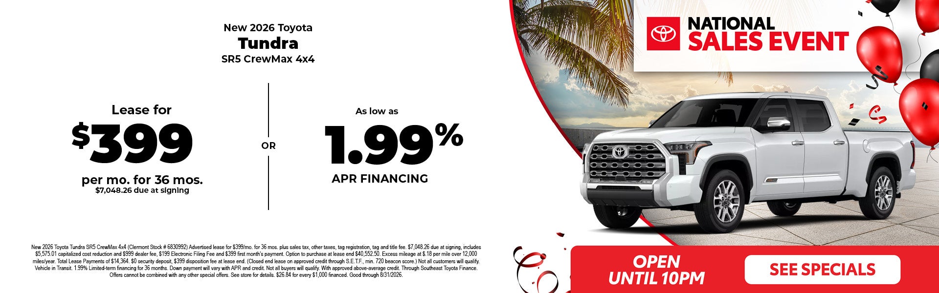 2026 Toyota Tundra sale