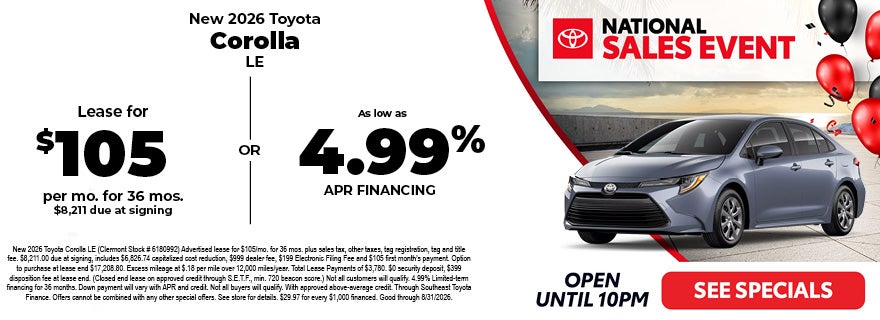 Toyota Corolla in Clermont FL