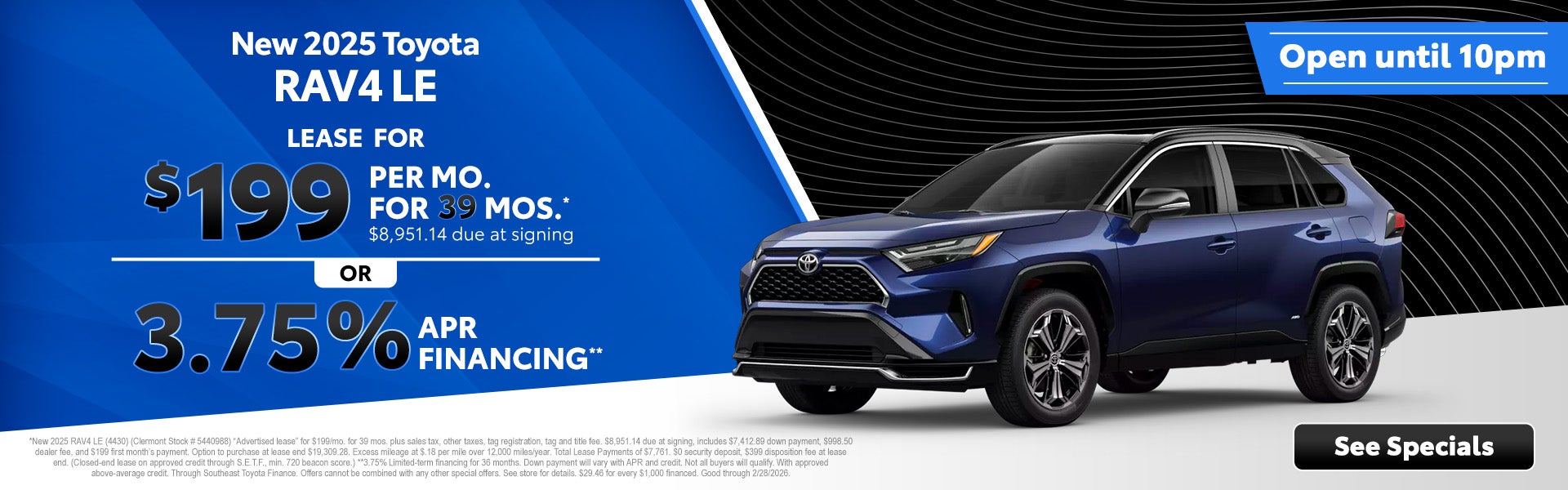 Clermont Toyota RAV4 lease deals