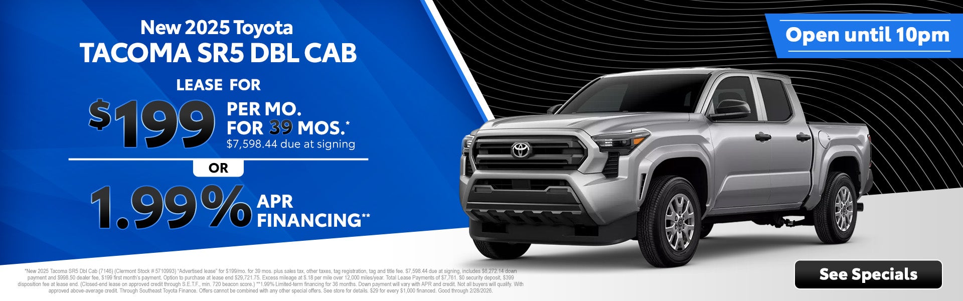 Clermont Toyota Tacoma lease deals