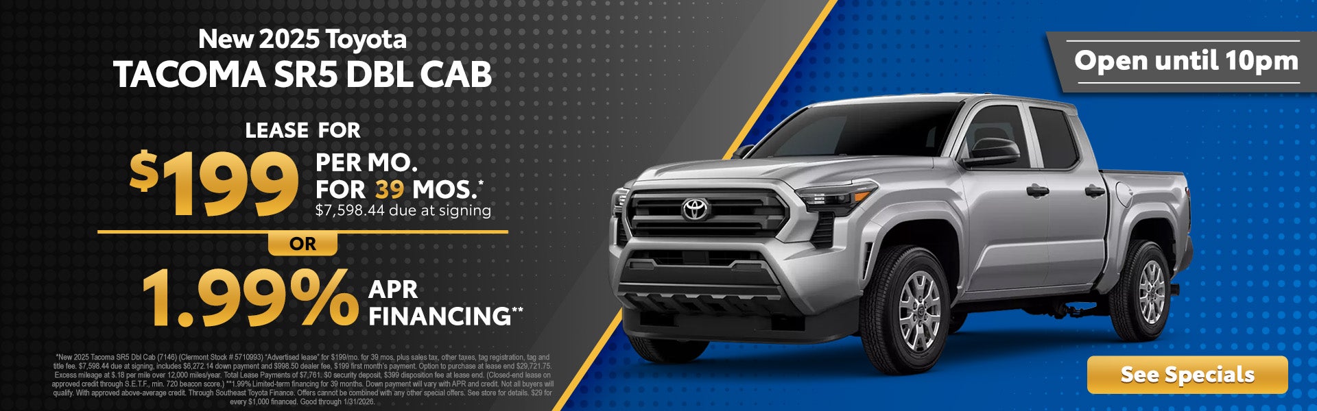 2025 Toyota Tacoma discounts