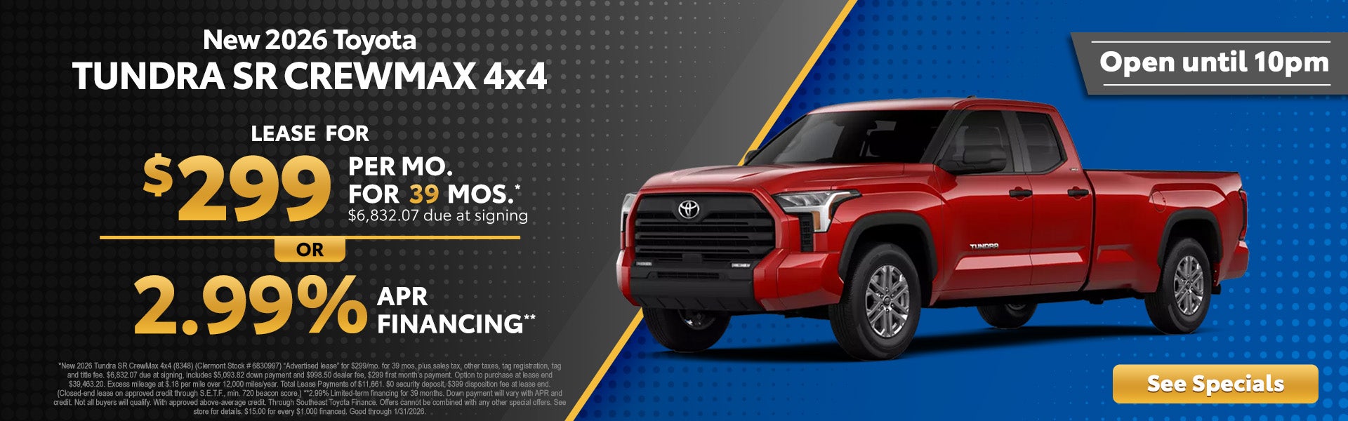 2026 Toyota Tundra discounts