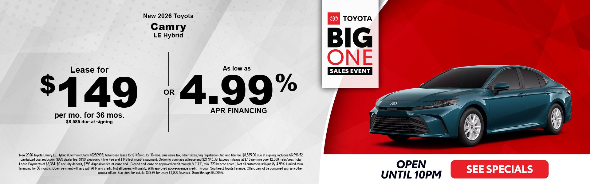 Clermont Toyota Camry deals