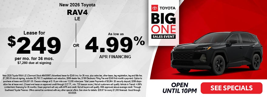 2026 Toyota RAV4 sale