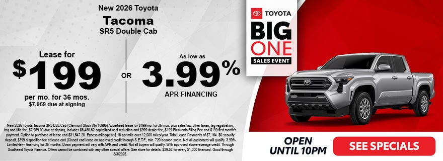 2026 Toyota Tacoma sale