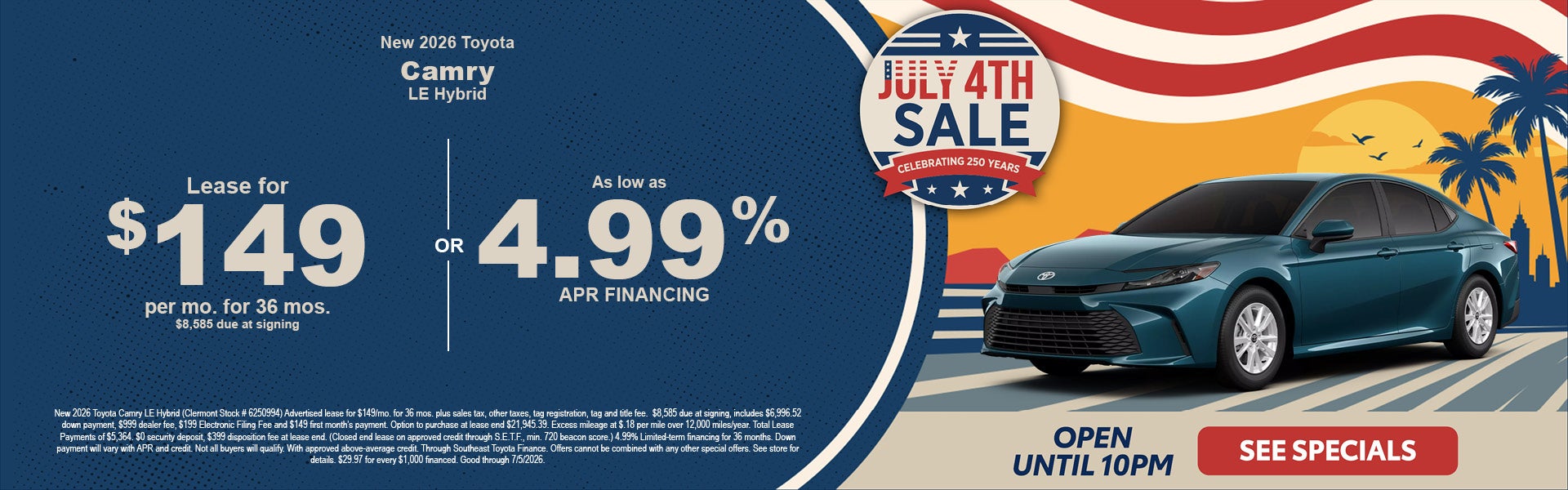 Orlando toyota Camry Specials