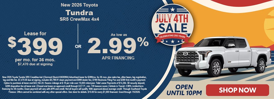 2026 Toyota Tundra deals