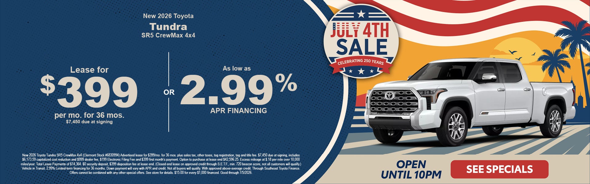 Toyota Tundra holiday deals