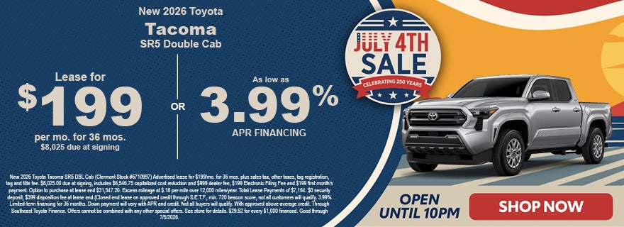 Clermont Toyota Tacoma discounts