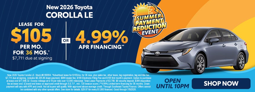 Toyota Corolla sale