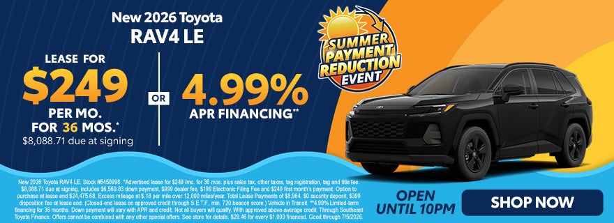 Toyota RAV4 sale