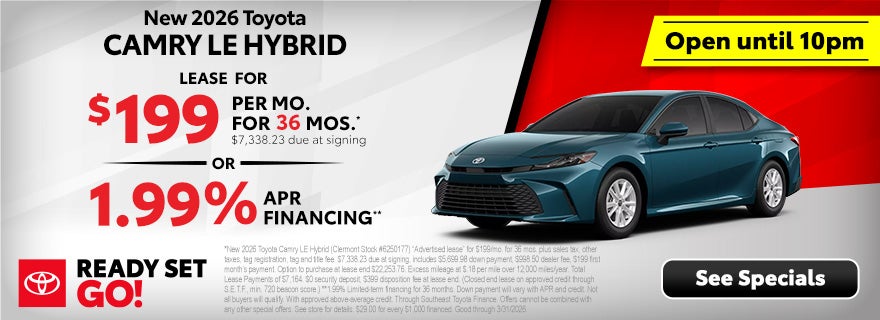 Toyota Camry specials in Clermont FL