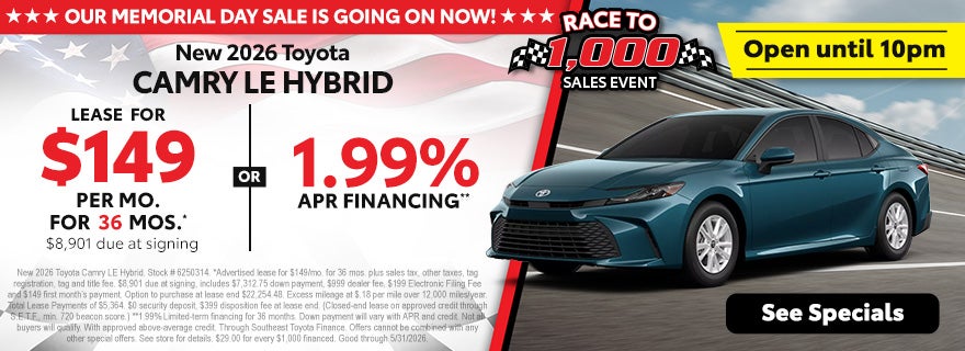 Clermont Camry holiday deals