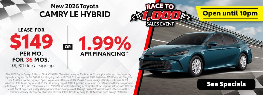 Memorial Day Camry sale