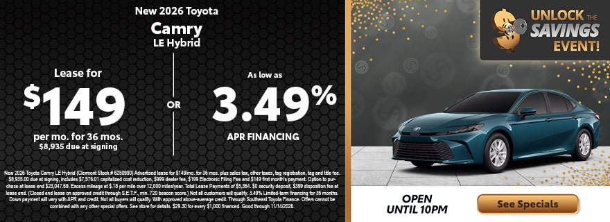 Toyota Camry specials