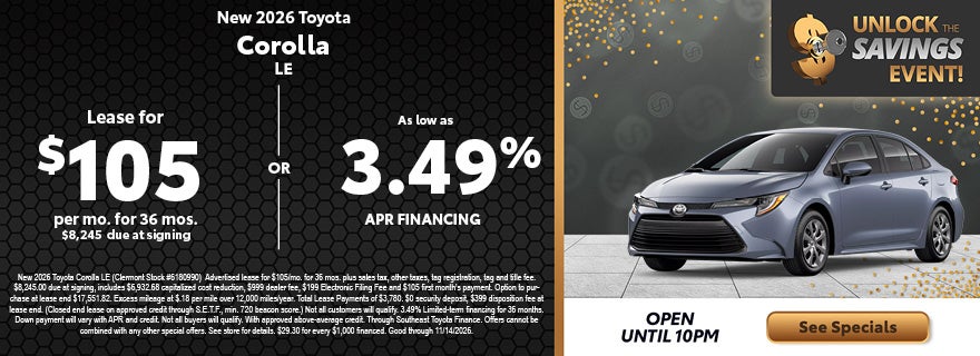 Toyota Corolla specials