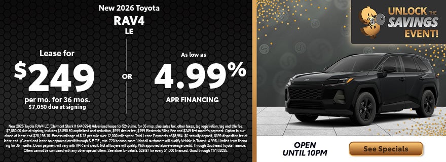 Toyota RAV4 specials