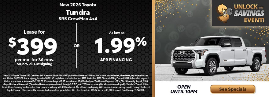 Toyota Tundra specials