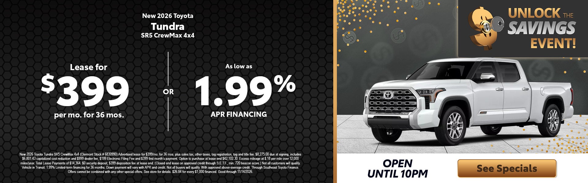 New Toyota Tundra specials