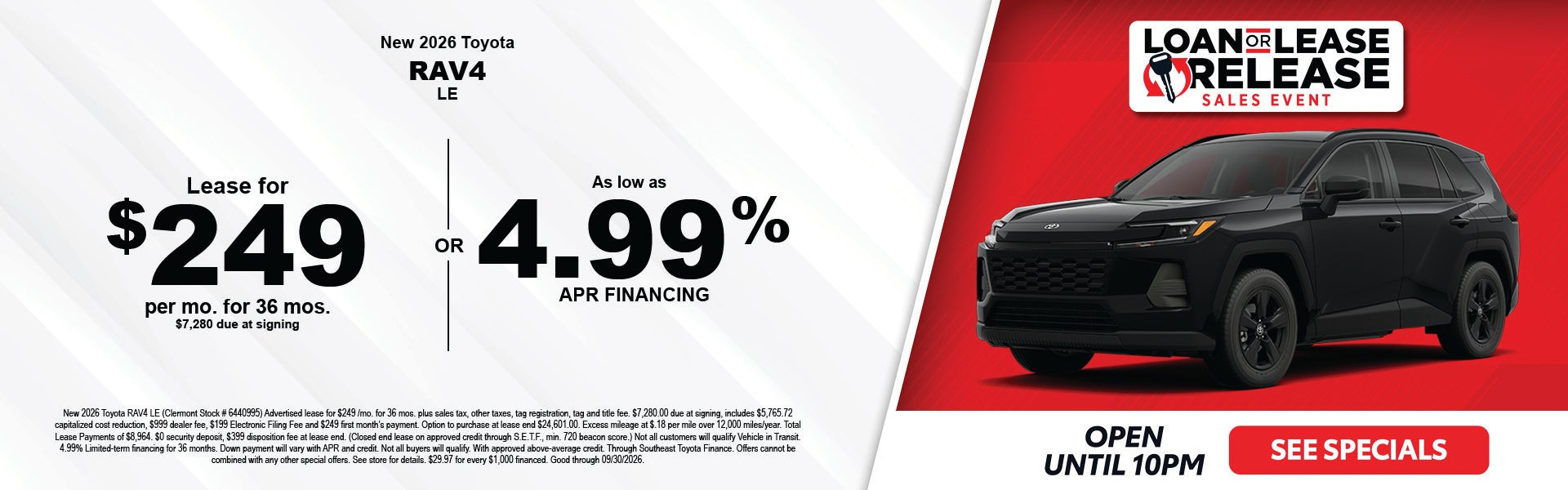 new Toyota RAV4 specials near Leesburg