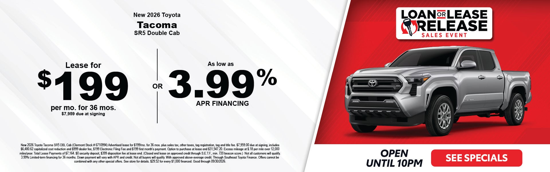 new Toyota Tacoma specials near Leesburg