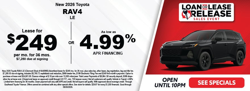 Clermont Toyota RAV4 specials