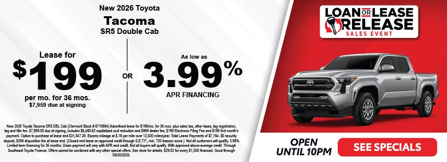 Clermont Toyota Tacoma specials