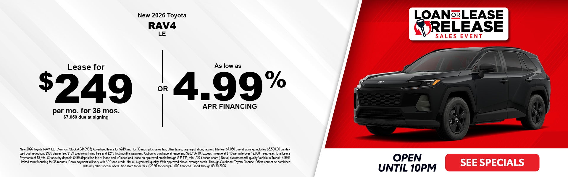 new Toyota RAV4 specials near Leesburg