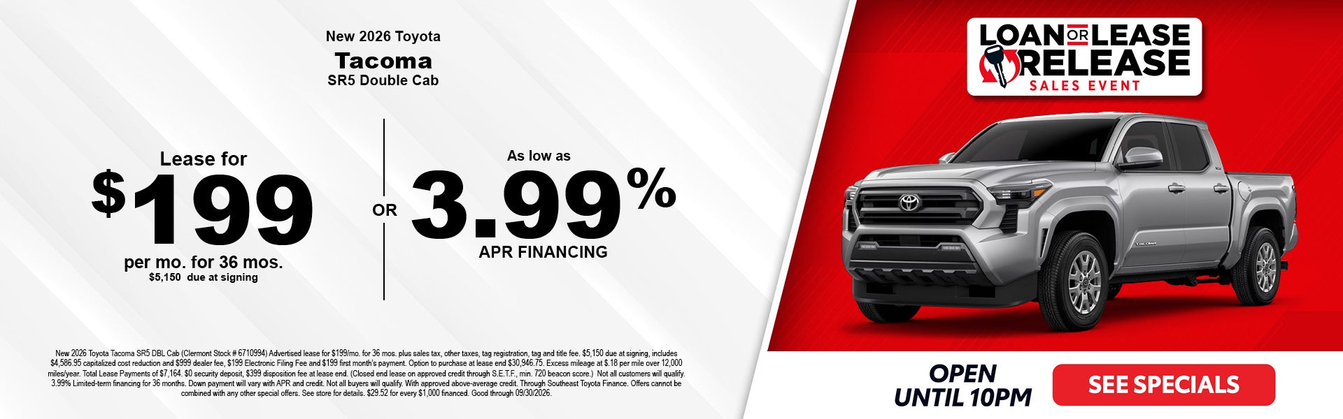new Toyota Tacoma specials near Leesburg