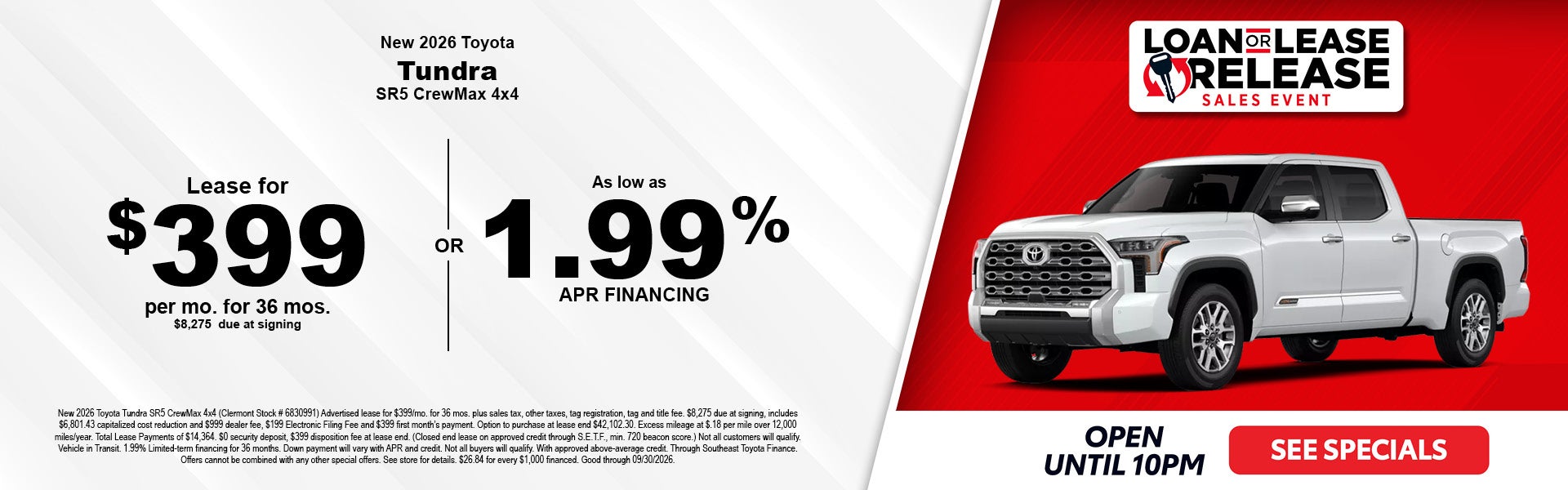 new Toyota Tundra specials near Leesburg