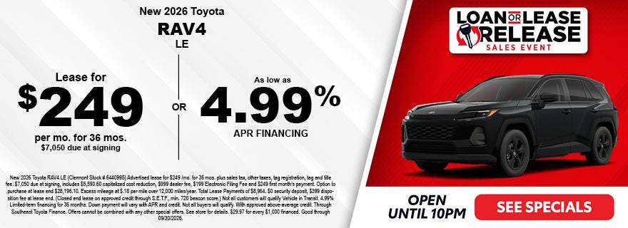 Clermont Toyota RAV4 specials