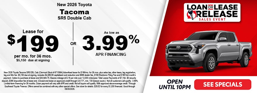 Clermont Toyota Tacoma specials