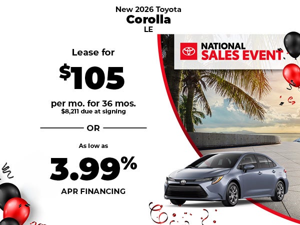 New 2026 Toyota Corolla LE