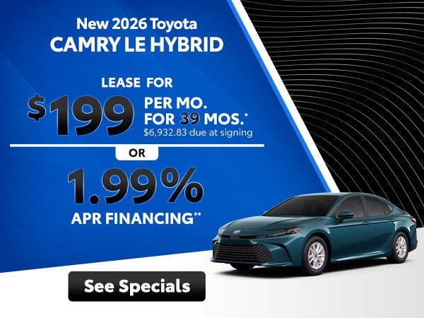 New 2026 Toyota Camry LE Hybrid