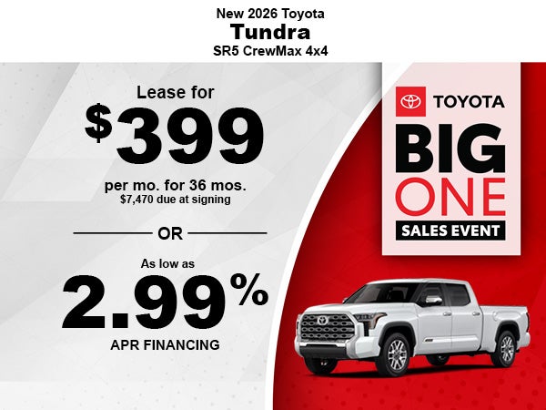 New 2026 Toyota Tundra SR CrewMax 4x4