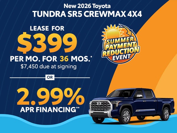 New 2026 Toyota Tundra SR CrewMax 4x4