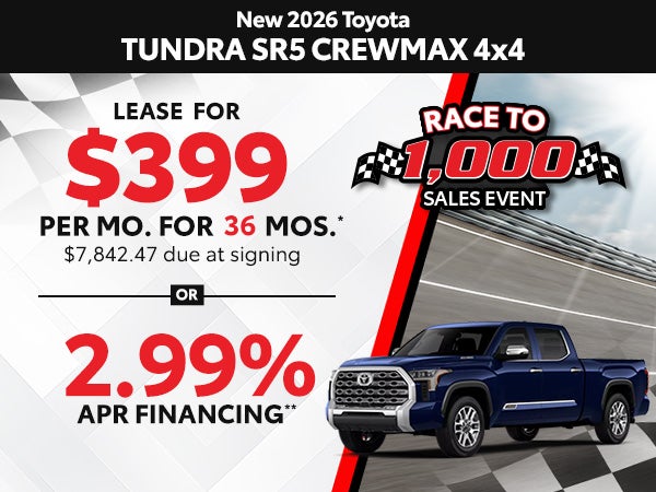 New 2026 Toyota Tundra SR Crewmax 4x4