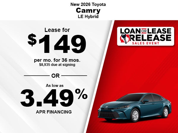 New 2026 Toyota Camry LE Hybrid